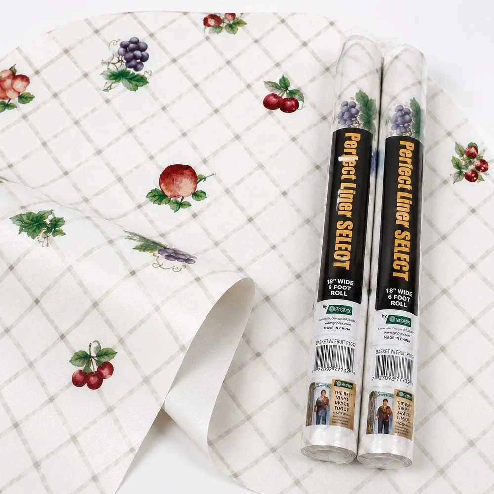 Griptex Perfect Shelf Liner Fruit‎ Veggie Cottagecore Lot 2 Rolls 18